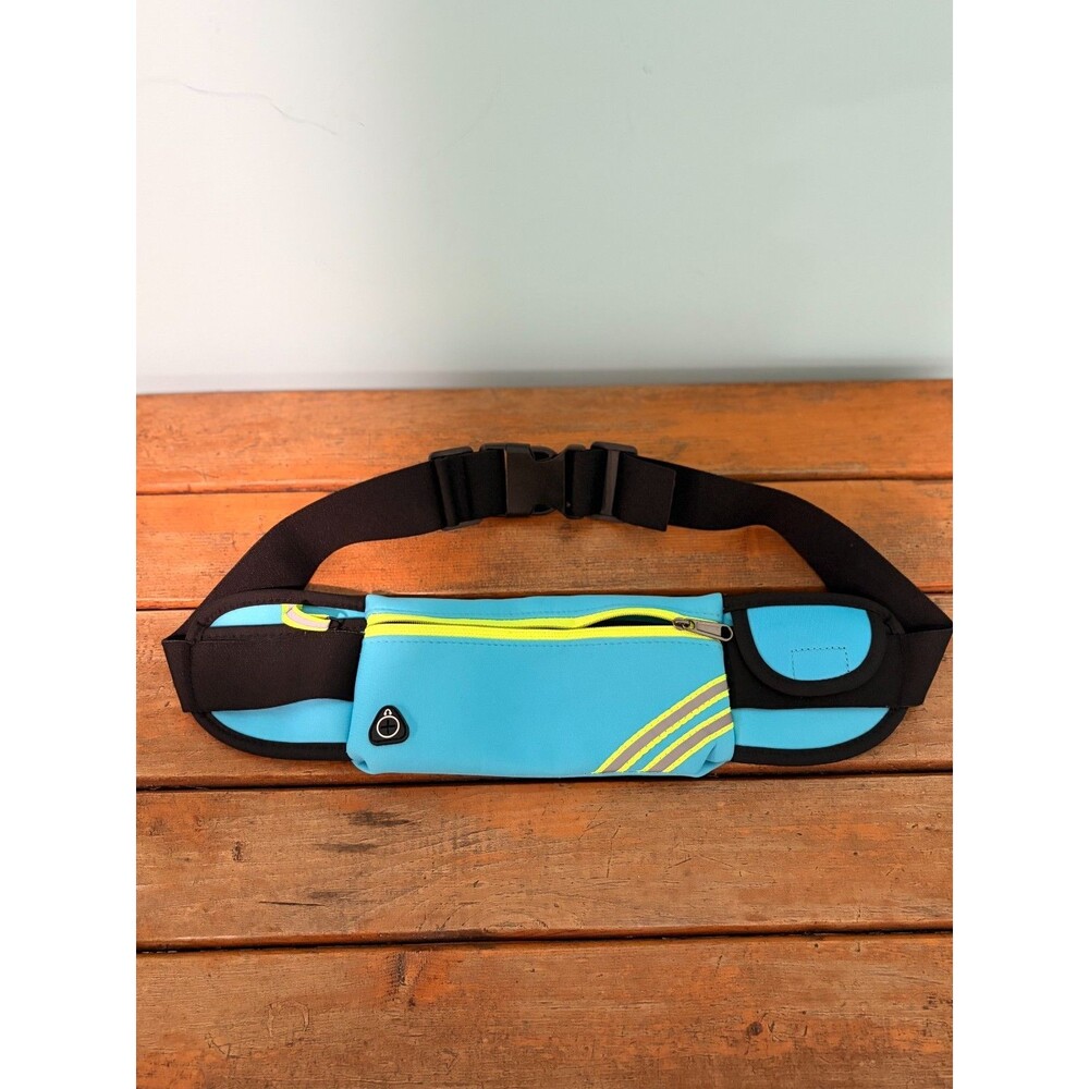 Reflective Lightweight Running Belt Fanny Pack Slim Multi Pocket Adjustable
